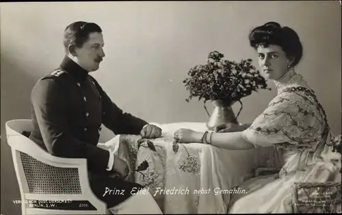 Ak Prinz Eitel Friedrich von Preußen, Sophie Charlotte von Oldenburg