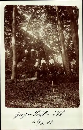 Foto Ak Salzhemmendorf Niedersachsen, Großer Sohl, Ith, Wandergruppe