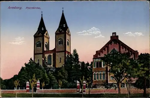 Ak Arenberg Koblenz am Rhein, Pfarrkirche