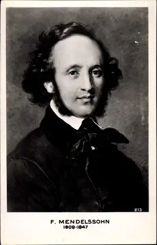 Künstler Ak Komponist Jakob Ludwig Felix Mendelssohn Bartholdy