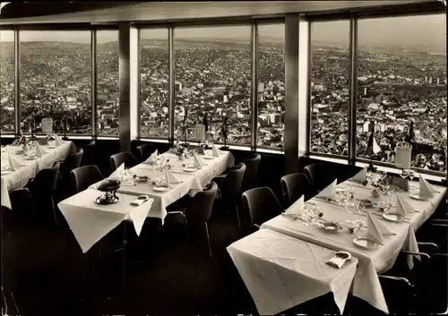 Ak Stuttgart am Neckar, Fernsehturm, Turmrestaurant