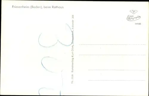 Ak Friesenheim in Baden, Am Rathaus
