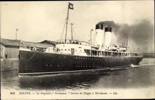 Ak Dieppe Seine Maritime, Le Paquebot Newhaven