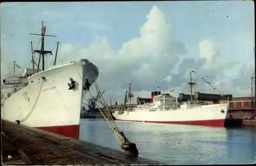 Ak Dieppe Seine Maritime, Fort Richelieu, Bananiers dans le port