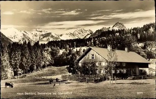 Ak Oberstdorf im Oberallgäu, Haus Berktold, Sesselalpe