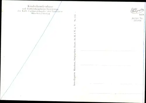 Ak Freising in Oberbayern, Kinderkrankenhaus und Entbindungsheim Steinhörting