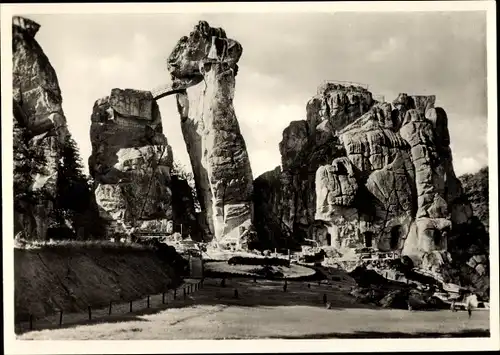 Ak Horn Bad Meinberg im Teutoburger Wald Westfalen, Externsteine