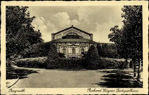 Ak Bayreuth in Oberfranken, Richard Wagner Festspielhaus