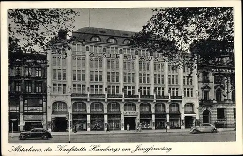 Ak Hamburg Mitte Altstadt, Jungfernstieg, Alsterhaus, Poststraße