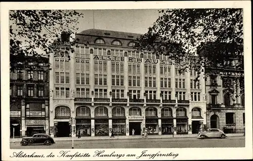 Ak Hamburg Mitte Altstadt, Alsterhaus, Jungfernstieg, Poststraße