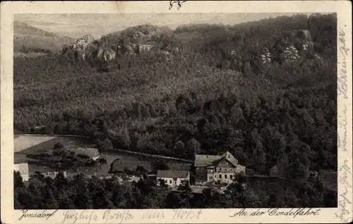 Ak Jonsdorf in Sachsen, An der Gondelfahrt