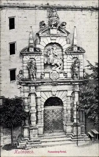 Ak Kulmbach in Oberfranken, Plassenburg Portal