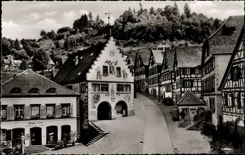 Ak Schiltach im Schwarzwald, Marktplatz und Rathaus
