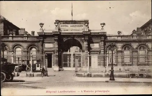 Ak Paris X, Hôpital Lariboisière, L'Entree principale