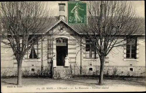 Ak Le Mans Sarthe, Hopital, La Maternité, Pavillon central