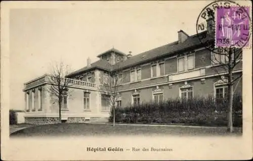 Ak Clichy Hauts de Seine, Hopital Goüin, Rue des Bournaires