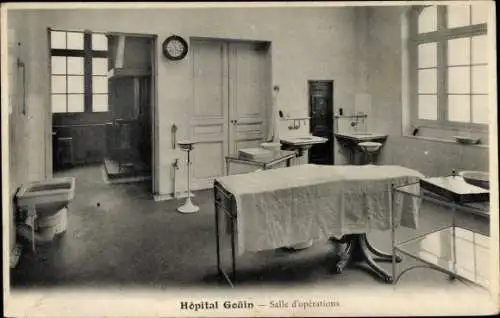 Ak Clichy Hauts de Seine, Hopital Goüin, Salle d'operations