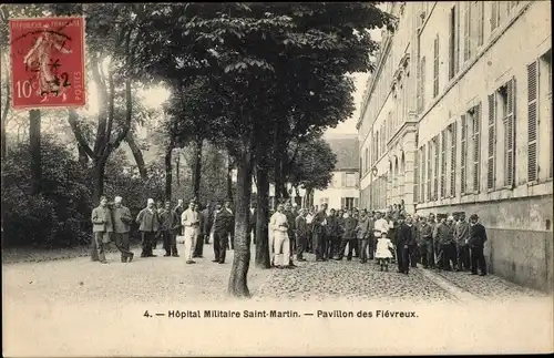 Ak Paris X, Hopital Militaire St Martin, Pavillon des Fievreux