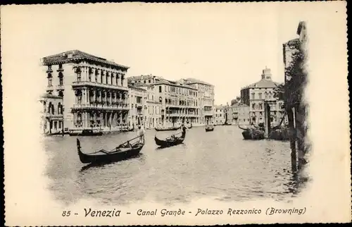 Ak Venezia Venedig Veneto, Canal Grande, Palazzo Rezzonico