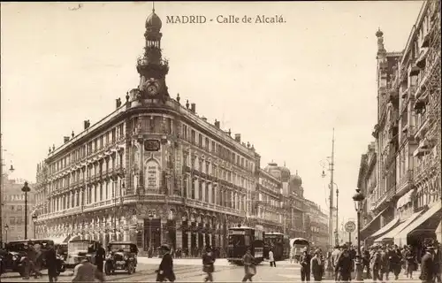 Ak Madrid Spanien, Calle de Alcala