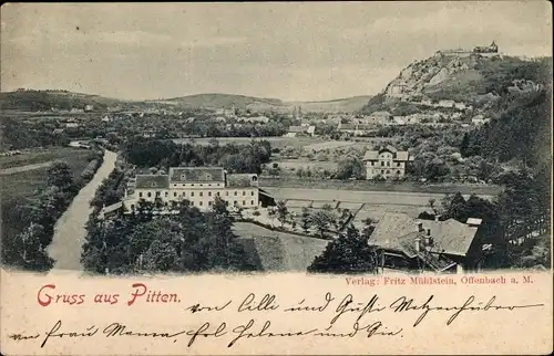 Ak Pitten Niederösterreich, Blick auf den Ort