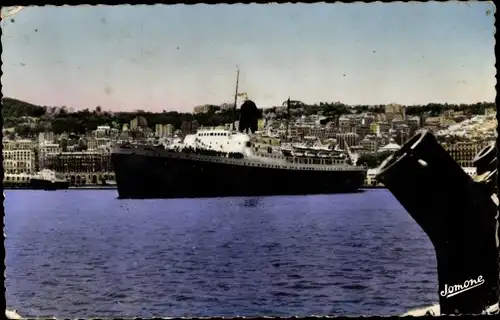 Ak Algier Alger Algerien, Le Ville de Tunis, Dampfer, CGT, French Line