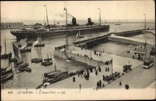 Ak Le Havre Seine Maritime, L'Avant Port