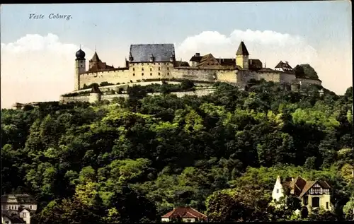 Ak Coburg in Oberfranken, Blick zur Veste