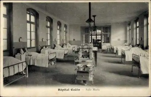 Ak Clichy Hauts de Seine, Hopital Goüin, Salle Marie