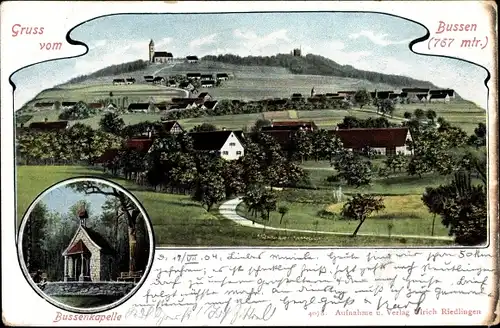 Ak Bussen Uttenweiler Baden Württemberg, Kapelle, Panorama