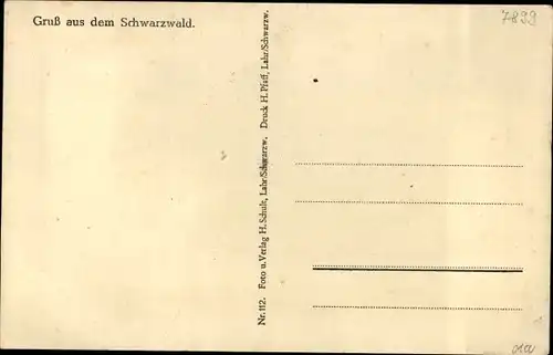 Ak Riedern am Wald Ühlingen Birkendorf Schwarzwald, Kirche und Pfarrhaus