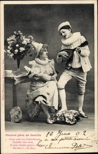 Ak Pierrot père de famille, Pour enfin, ma Colombinette