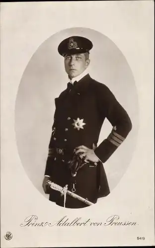 Ak Adalbert Prinz von Preußen, Portrait in Uniform