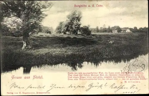 Ak Stotel Loxstedt in Niedersachsen, Burghöhe a. d. Lune