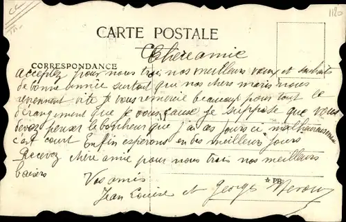 Handgemalt Ak Bonheur j'apporte, Stechpalmenzweig, 1916