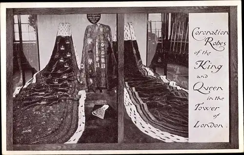 Ak Coronation Robes of the King and Queen in the Tower of London