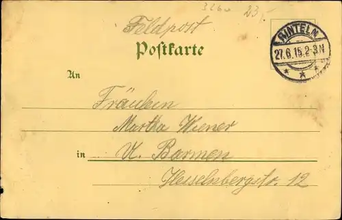 Mondschein Litho Rinteln an der Weser, Landratsamt