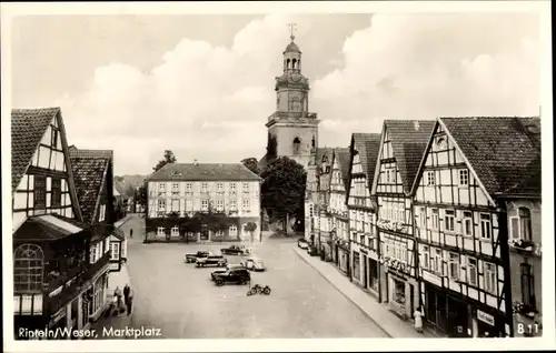 Ak Rinteln an der Weser, Marktplatz