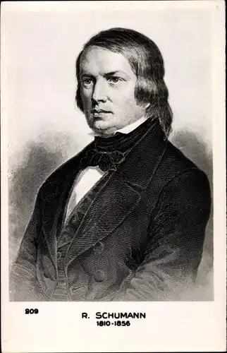 Ak Komponist Robert Schumann, Pianist, Portrait