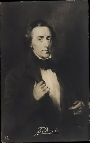 Künstler Ak Rumpf, Frédéric Chopin, Französisch-Polnischer Pianist, Klavierkomponist