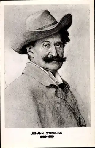 Künstler Ak Komponist Johann Strauss, Portrait