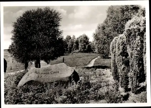 Ak Bad Fallingbostel Lüneburger Heide, Hermann-Löns-Grab