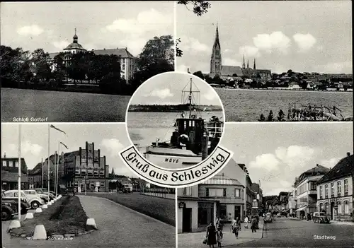 Ak Schleswig an der Schlei, Dom, Schloss Gottorf, Stadtweg, Schleihalle