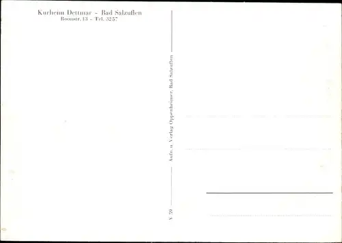 Ak Bad Salzuflen in Lippe, Kurheim Dettmar, Roonstr. 13