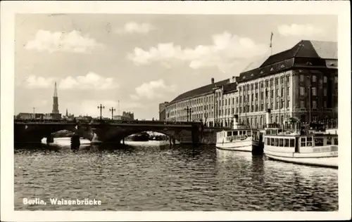 Ak Berlin Mitte, Waisenbrücke