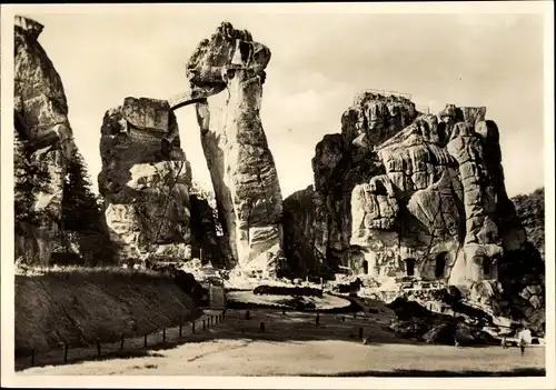 Ak Horn Bad Meinberg im Teutoburger Wald Westfalen, Externsteine