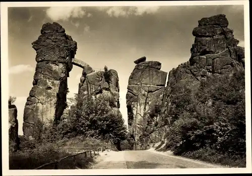 Ak Horn Bad Meinberg im Teutoburger Wald Westfalen, Externsteine