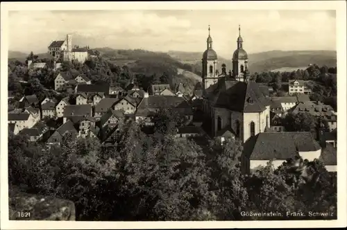 Ak Gößweinstein in Oberfranken, Stadtansicht, Kirche