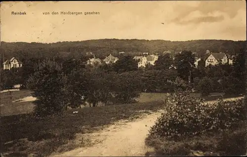 Ak Reinbek in Schleswig Holstein, Ort von den Haidbergen gesehen