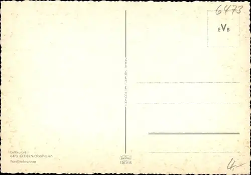 Ak Gedern in Hessen, Forellenbrunnen